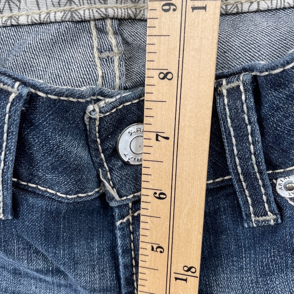 Ariat Jeans Womens 26R Blue REAL Mid Rise Bootcut Gemstone Performance Denim - Picture 10 of 12